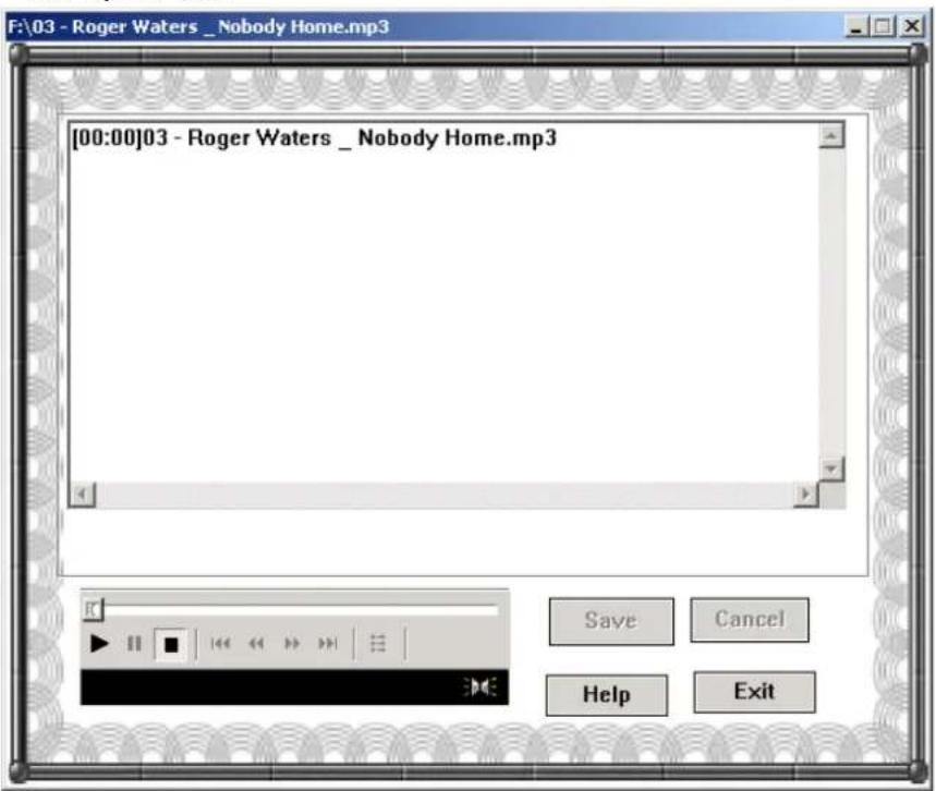 [00:00]03 - Roger Waters _ Nobody Home.mp3 Save Cancel Help Exit