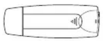 Simple line drawing of a cylindrical object with a tapered end and internal curved lines (no text or symbols)
