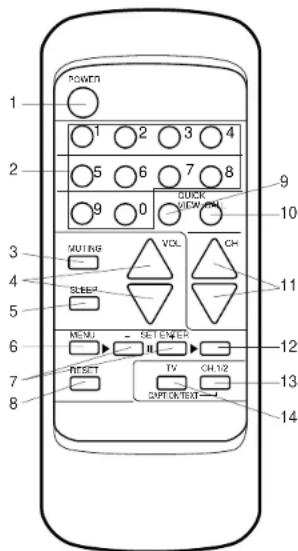 ORION TV1329 - BATTERY PRECAUTIONS - 1