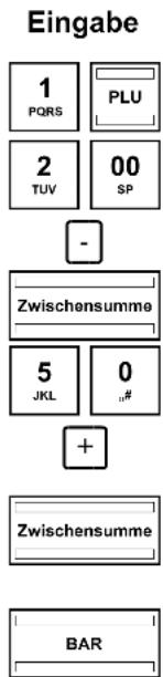 OLYMPIA CM 940-F - Betragsmäßige Aufschläge und Nachlässe registrieren - 2