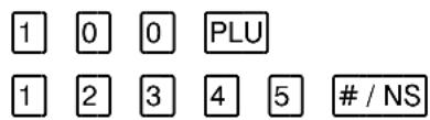 1 0 0 PLU 1 2 3 4 5 # / NS