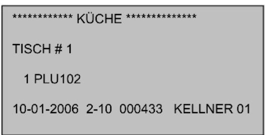 **************** KÜCHE ***************** TISCH # 1 1 PLU102 10-01-2006 2-10 000433 KELLNER 01