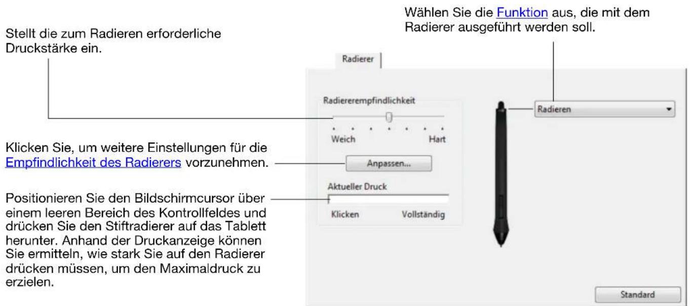 WACOM PTH450 - EINSTELLEN DER RADIEREREMPFINDLICHKEIT - 2