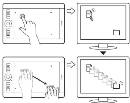 WACOM PTH450 - DREIFINGERBEWEGUNGEN - 1