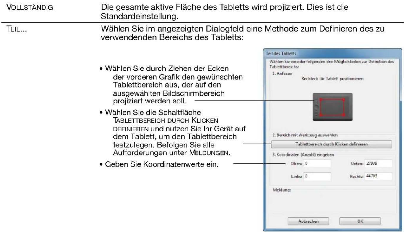WACOM PTH450 - FESTLEGEN DES ZU VERWENDENDEN TABLETTBEREICHS - 2