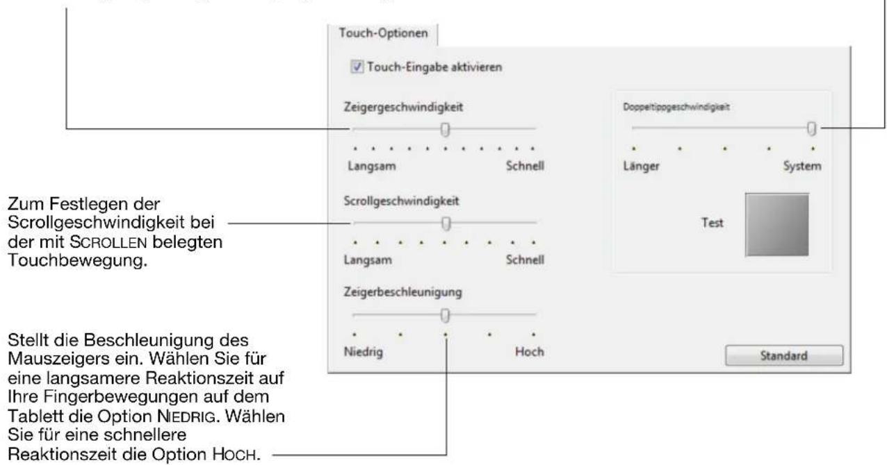 WACOM PTH450 - EINSTELLEN DER TOUCH-OPTIONEN - 2