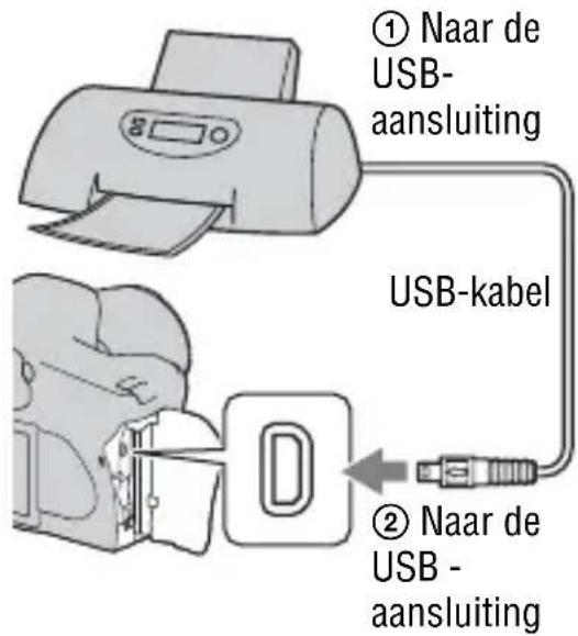① Naar de USB- aansluiting USB-kabel ② Naar de USB - aansluiting