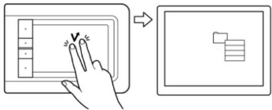 WACOM CTH-461 - Wählen und Ziehen (weitere Berührung links) - 1