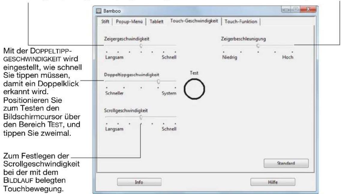 WACOM CTH-461 - EINSTELLEN DER TOUCHGESCHWINDIGKEIT - 2