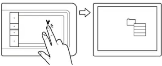 WACOM CTH-461 - Rechtsklick (Tippen mit zwei Fingern) - 2