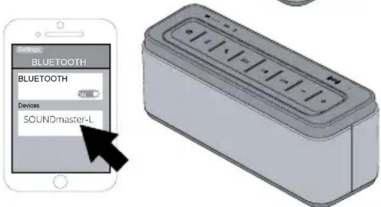 Settings BLUETOOTH BLUETOOTH ON Devices SOUNDmaster-L