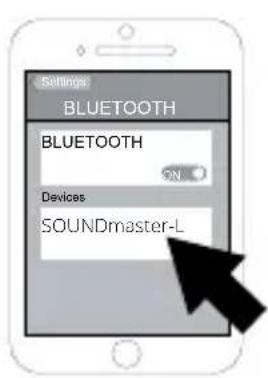 Settings BLUETOOTH BLUETOOTH ON Devices SOUNDmaster-L