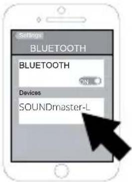 Settings BLUETOOTH BLUETOOTH ON Devices SOUNDmaster-L