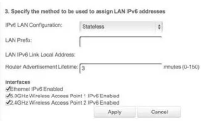 Verizon FiOS Quantum Gateway FiOS-G1100 - STATIC WAN WITH LAN IPv6 STATELESS SETTINGS: - 1