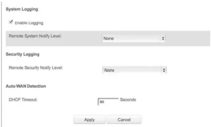 Verizon FiOS Quantum Gateway FiOS-G1100 - 8.6b/ SYSTEM SETTINGS - 2