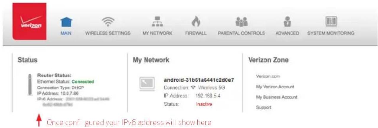 Verizon FiOS Quantum Gateway FiOS-G1100 - 8.4a/IPv6 - 19