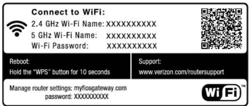 Verizon FiOS Quantum Gateway FiOS-G1100 - 1.3b/SIDE PANEL - 1