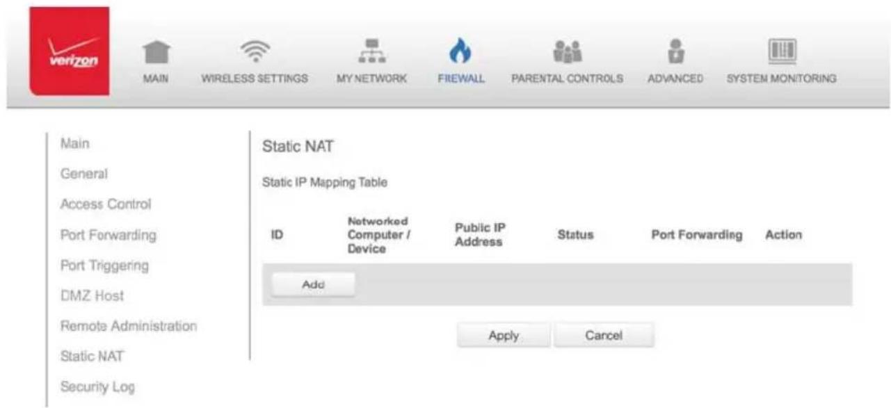 Verizon FiOS Quantum Gateway FiOS-G1100 - 6.6/STATIC NAT - 1