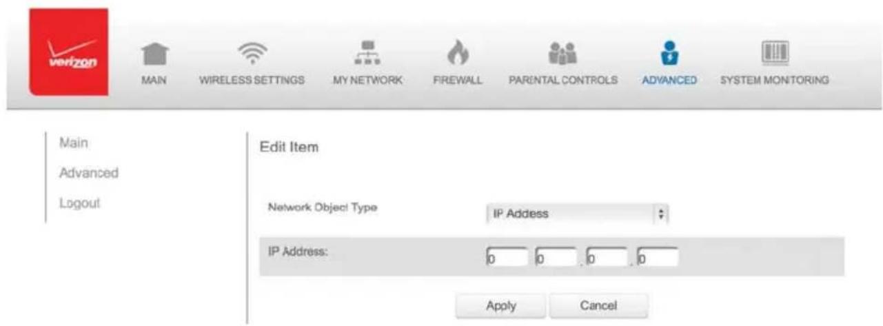 Verizon FiOS Quantum Gateway FiOS-G1100 - NETWORK SETTINGS AND ROUTING - 1