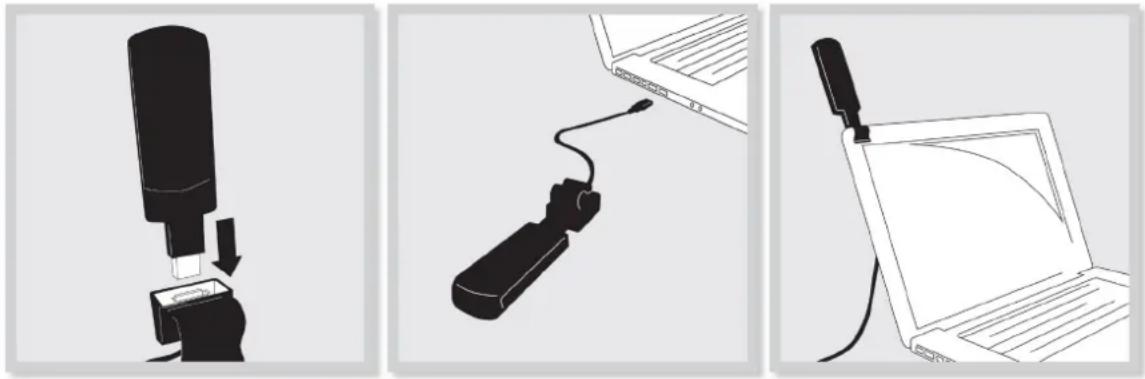 Verizon USB551L - How to use the extension cable: - 1