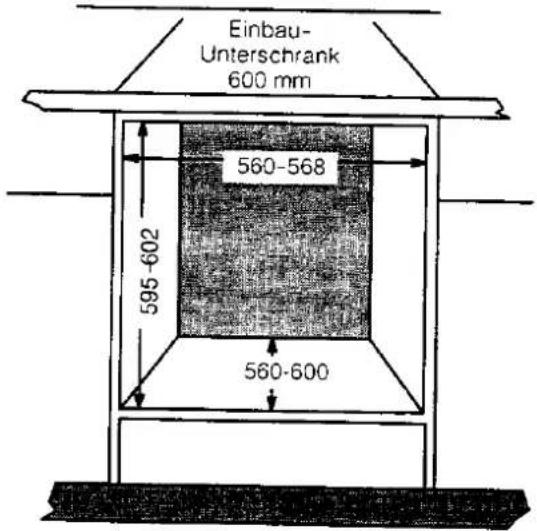 JUNO JEC 260 - Einbaumaße - 1