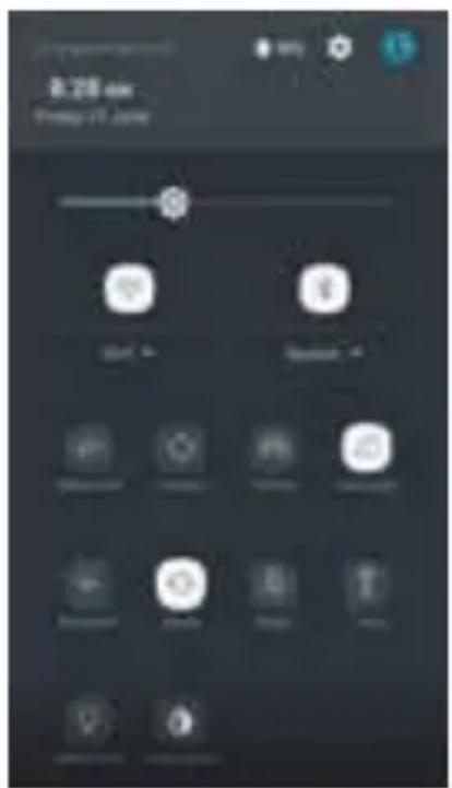 Coolpad Modena - Bereich Benachrichtigungen und Schnelleinstellungen - 1