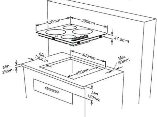 NORDMENDE HC60 - Einbaukochfeld platzieren - 1