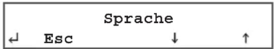 Sprache Esc ↓ ↑