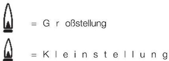 = G r oßstellung = K l e i n s t e l l u n g