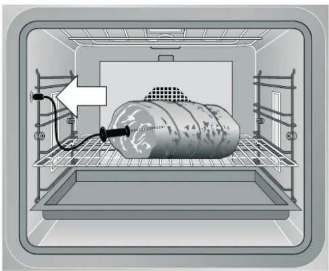 GAGGENAU BO480110 - Kerntemperaturfühler ins Gargut einstecken - 1