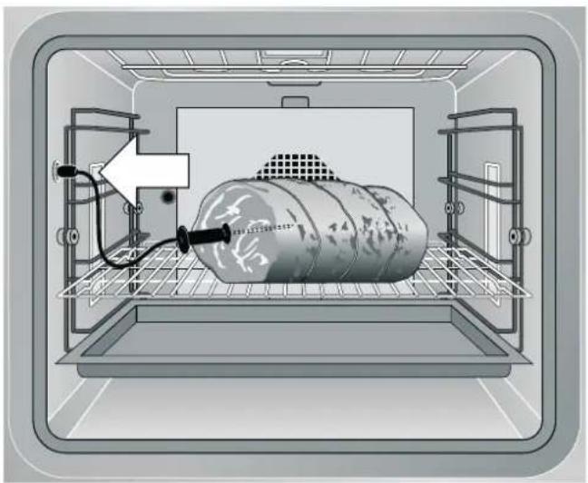 GAGGENAU BX480610 - Kerntemperaturfühler ins Gargut einstecken - 1