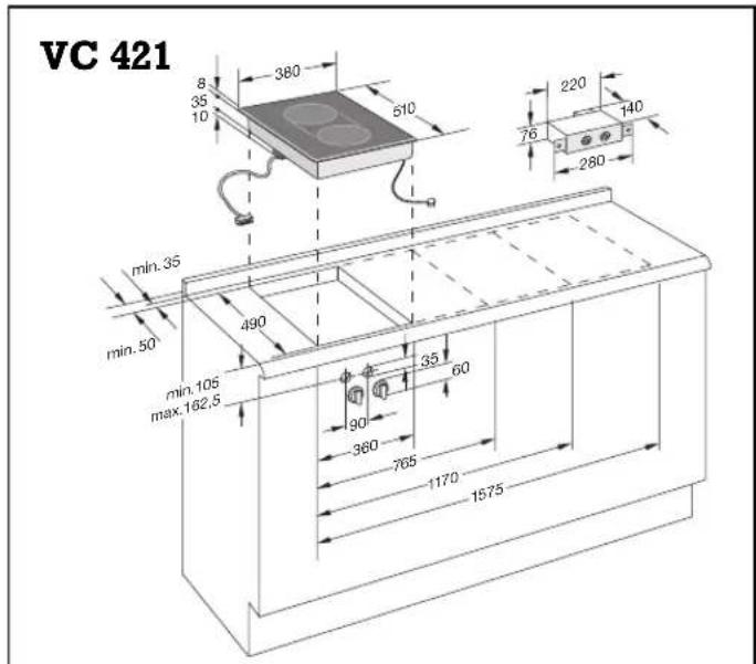 GAGGENAU VC 421-110 - Wichtige Hinweise zum Einbau - 1