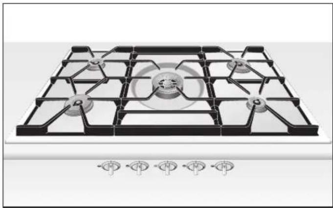 GAGGENAU KG 491 210 - Die große Edelstahl Gaskochmulde - Leistung und Kochvergnügen in einem. - 1