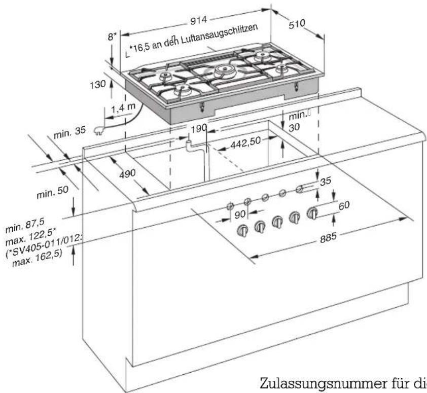 GAGGENAU KG 491 210 - Vorbereiten des Einbaumöbels - 1