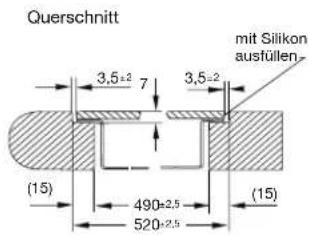 GAGGENAU CK481110 - CK 482 ist für den Einbau in Steinarbeitsplatten oder geflieste Arbeitsflächen vorgesehen. - 1