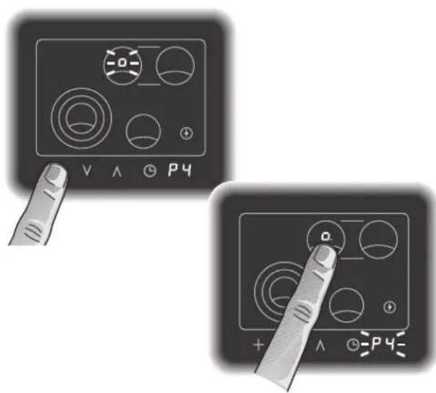 GAGGENAU CK 482-100 - Optionsmenü, Zuschaltung einstellen Kochzonen hinten - 1