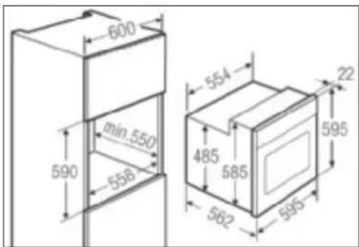 Küppersbusch EEBK 6500.8 - Abmessungen für den Einbau - 1
