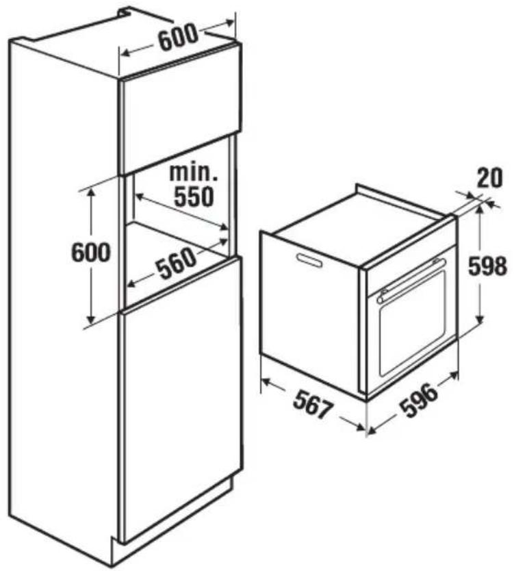 Küppersbusch EEBD 6600.1 - Einbaumaße - 1