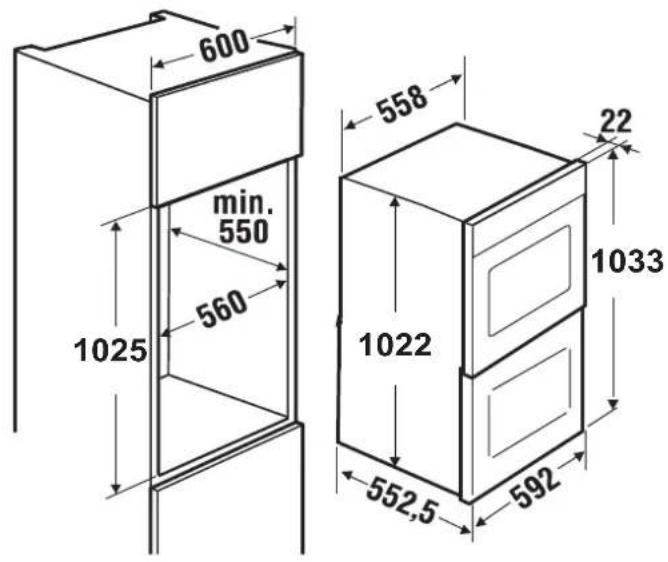 Küppersbusch EEB 10500.0 MX - Einbaumaße - 1