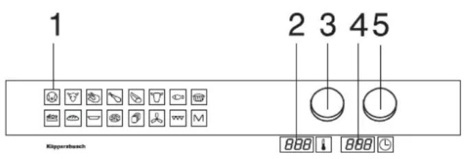 Küppersbusch EEH 6450.0 - Bedienelemente und Anzeigen für den Backofen - 1