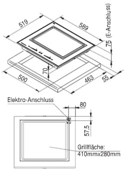 Küppersbusch ETE 6620.0 - Einbaumaße - 1