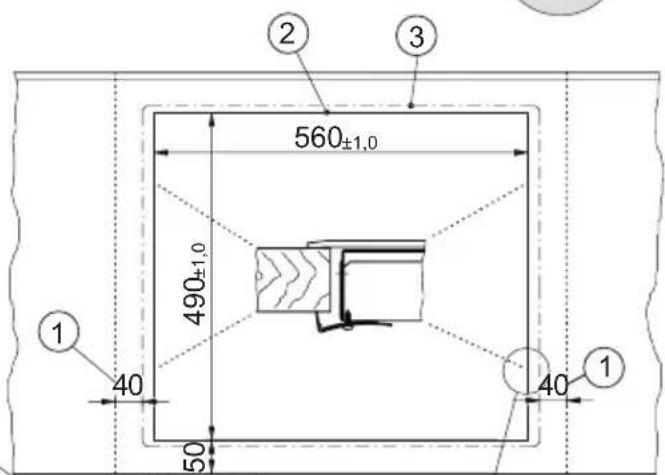 Küppersbusch EKI 817.1F - Arbeitsplattenausschnitt - 3