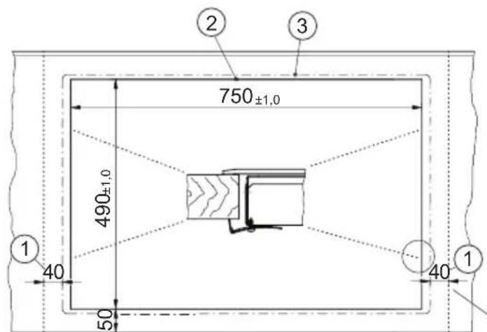 Küppersbusch EKI 817.1F - Arbeitsplattenausschnitt - 2