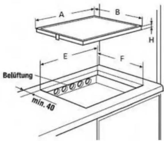 Küppersbusch EKI 6340.1 - Dichtung Einbau: - 2