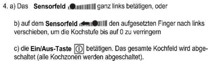Küppersbusch EKI 6741 - Kochzone ausschalten - 1