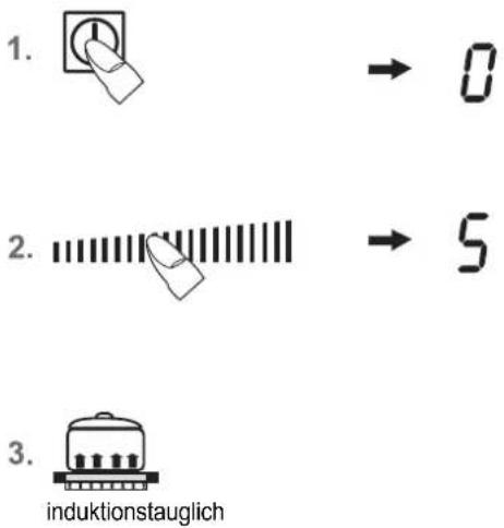 Küppersbusch EKI 6741 - Kochfeld und Kochzone einschalten - 1