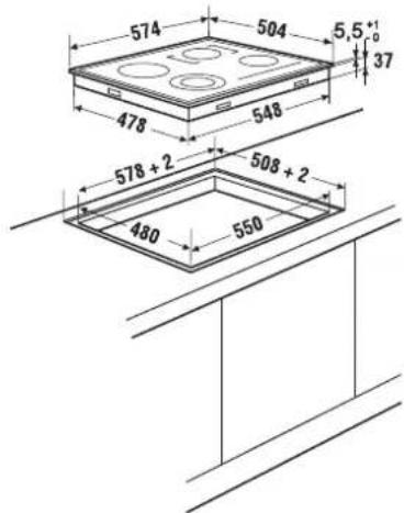 Küppersbusch EKEF 604.2 - Einbaumaße in Küchenmöbel - 1