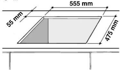 55 mm 555 mm 475 mm