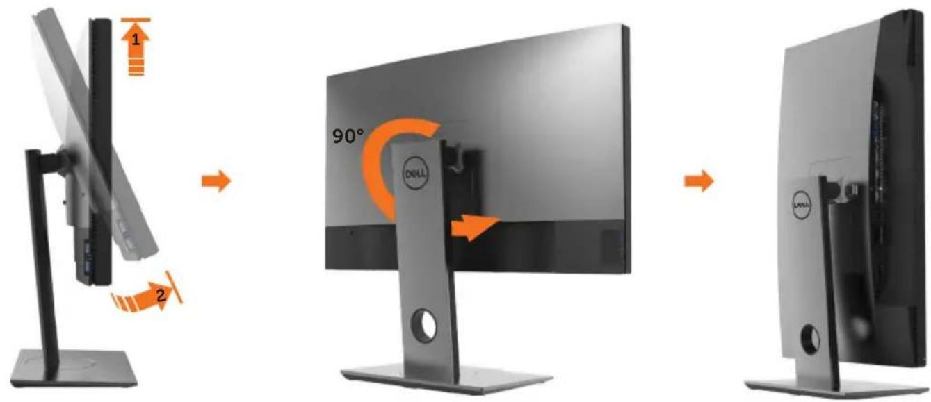 DELL UltraSharp UP2718Q - Monitor drehen - 1