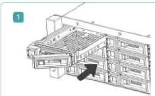 Qsan XCubeSAN XS1216D - Einbau des Laufwerkeinschubes in das Gehäuse - 1